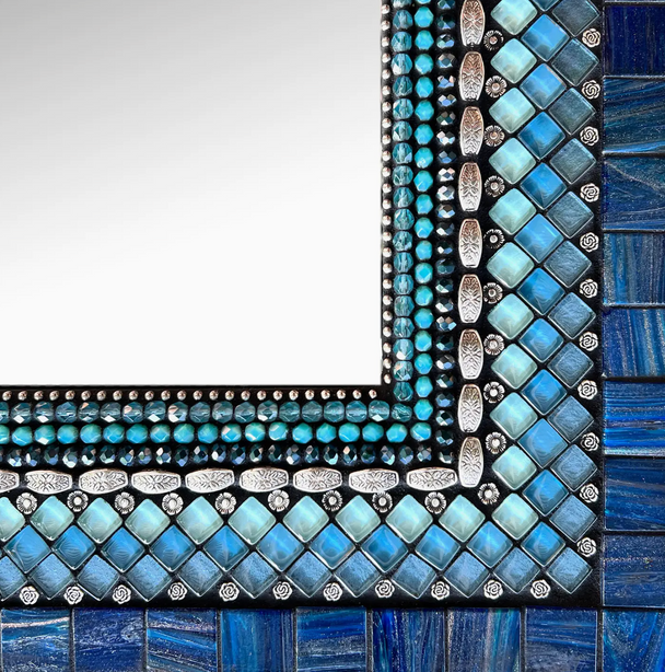 Blue Horizon Square Mirror