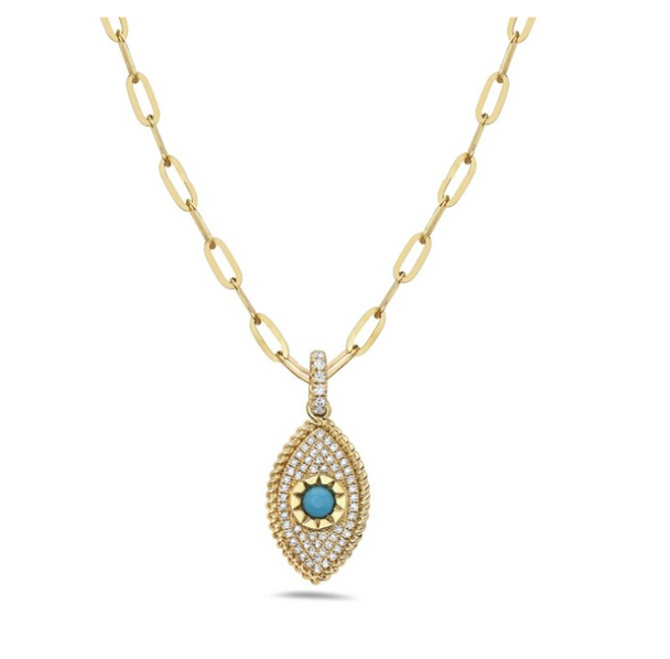 Turquoise Evil Eye Necklace