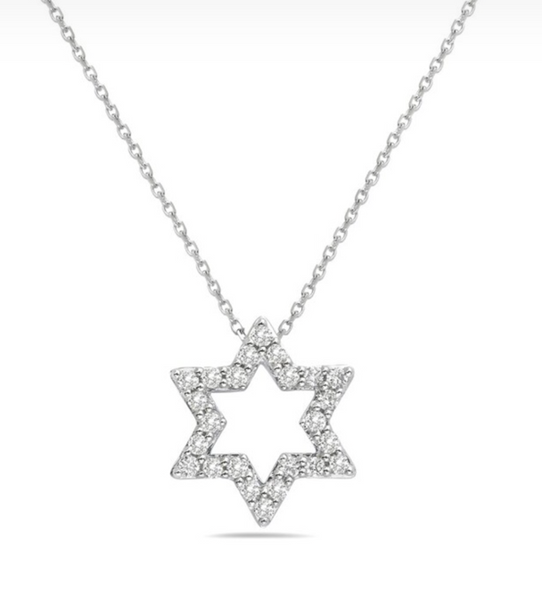Star of David Diamond Necklace