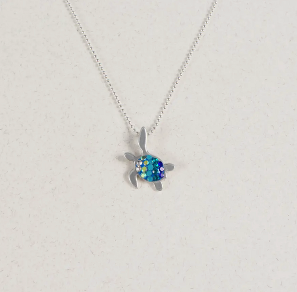 Bijou Waving Turtle Necklace