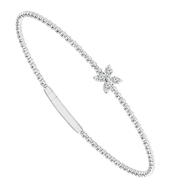 1/6 CT Diamond Florette Flexi Bangle