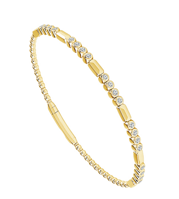 .5 CT Mixed Metal Diamond Flexi Bangle