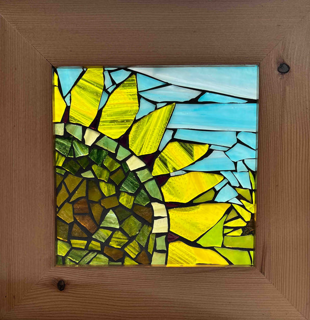 Sunflower Mosaic Window