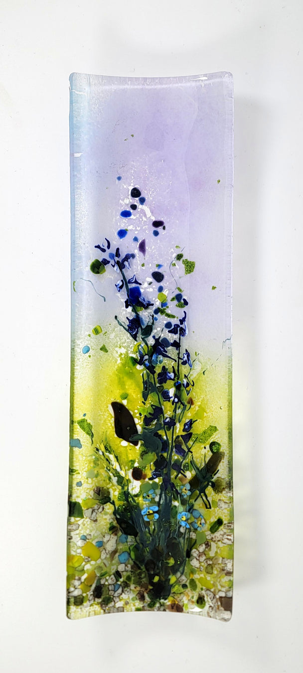 Purple Sky Blue Wildflower Channel Plate