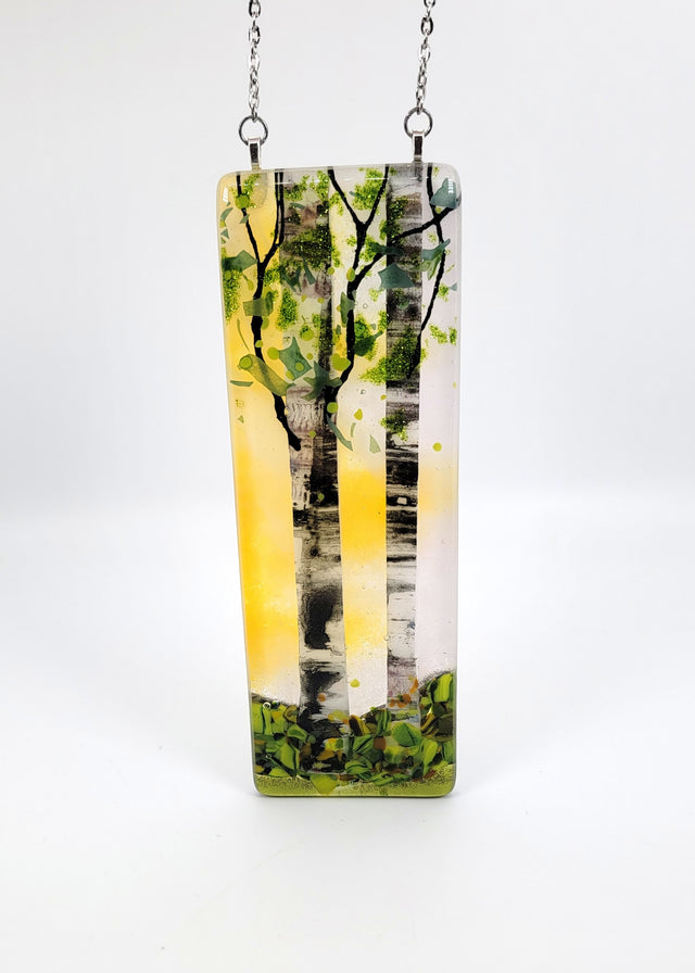 Yellow Double Birch Small Window Hanger