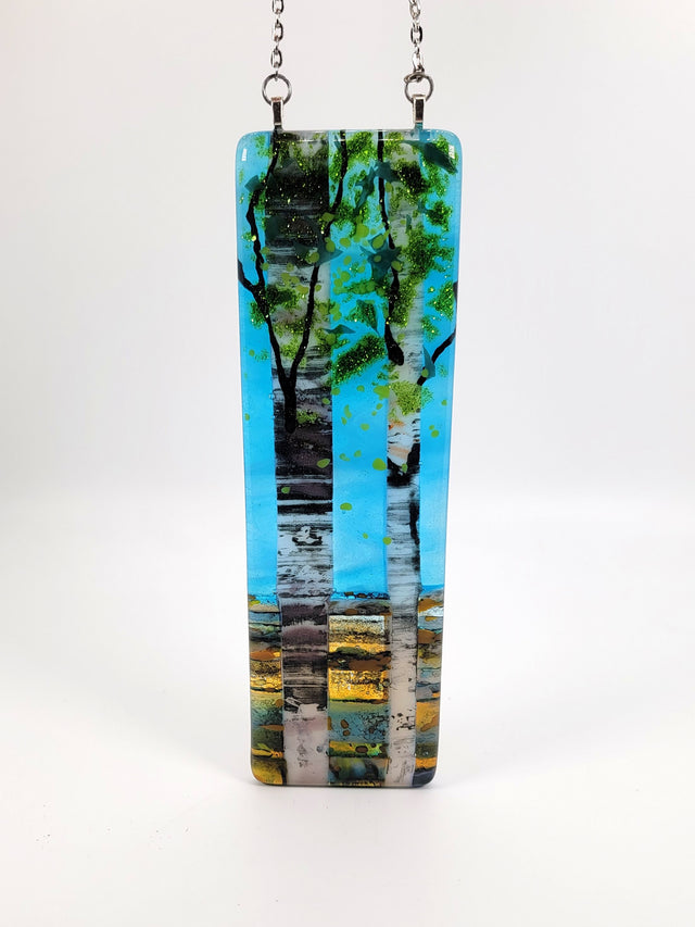 Blue Sky Double Birch Small Window Hanger