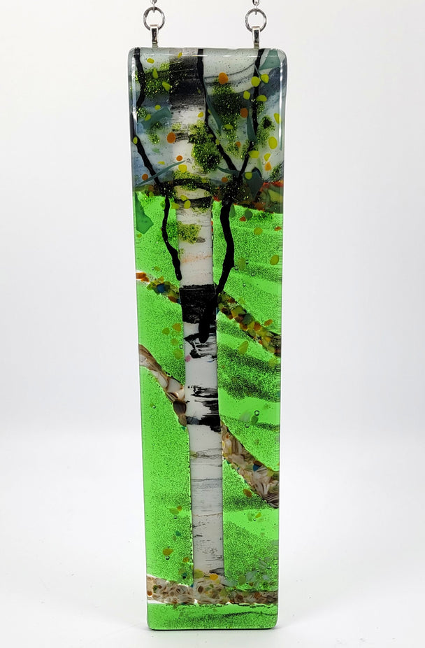 Single Birch Green Hills Medium Window Hanger