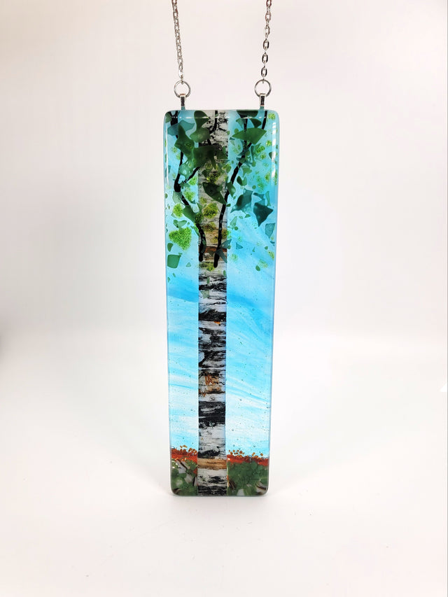 Blue Sky Single Birch Medium Window Hanger