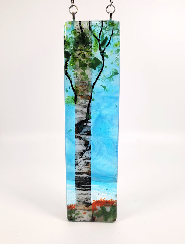Blue Sky Single Birch Medium Window Hanger