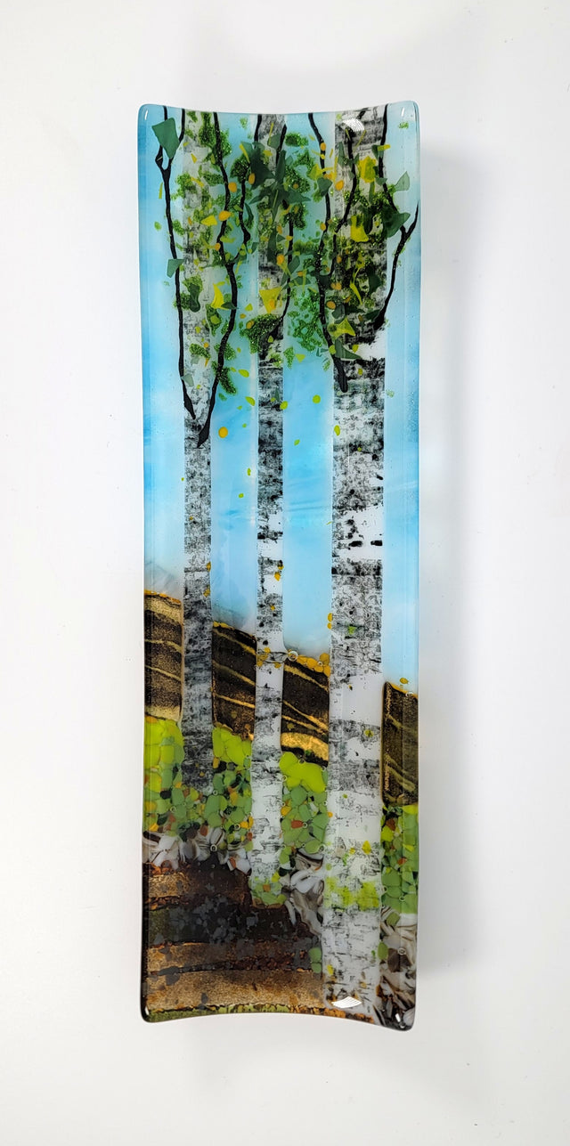 Hilly Triple Birch Tree Channel Plate