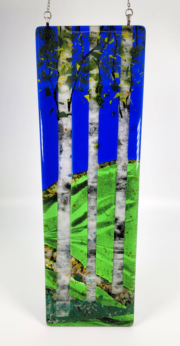Night Sky Triple Birch Window Hanger