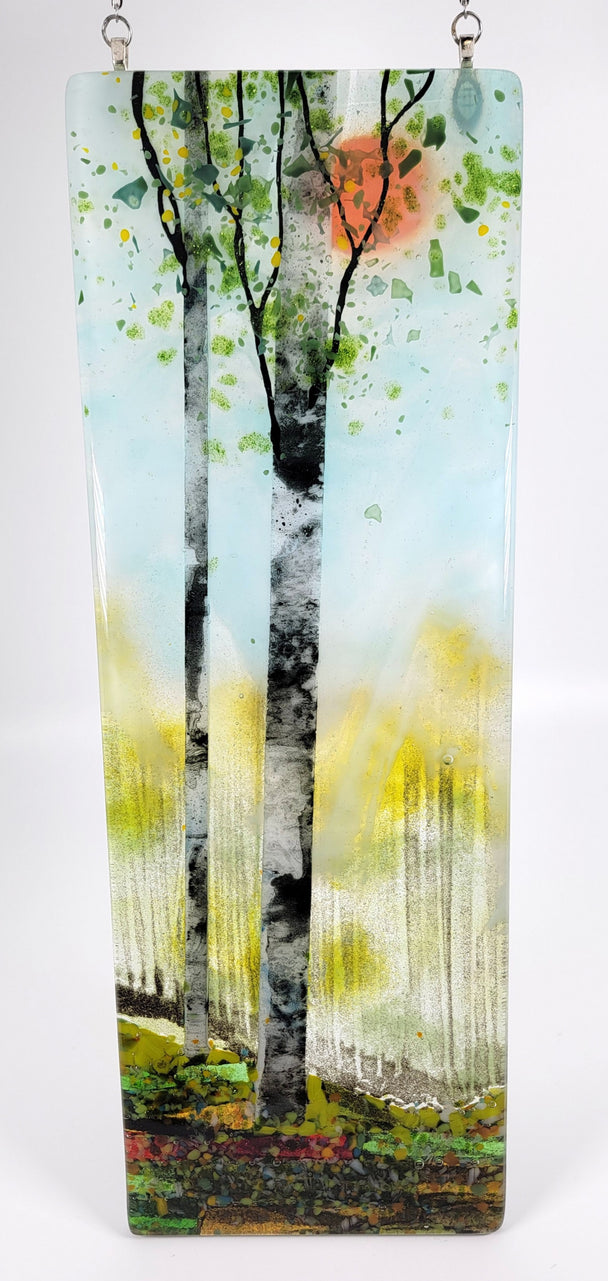 Sunrise Double Birch Window Hanger