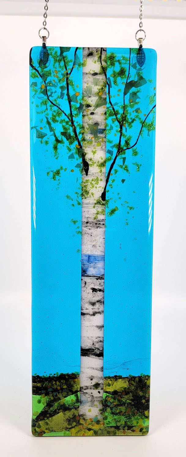 Blue Sky Single Birch Window Hanger