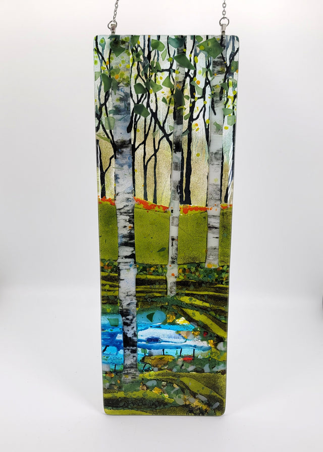 Landscape Triple Birch Window Hanger