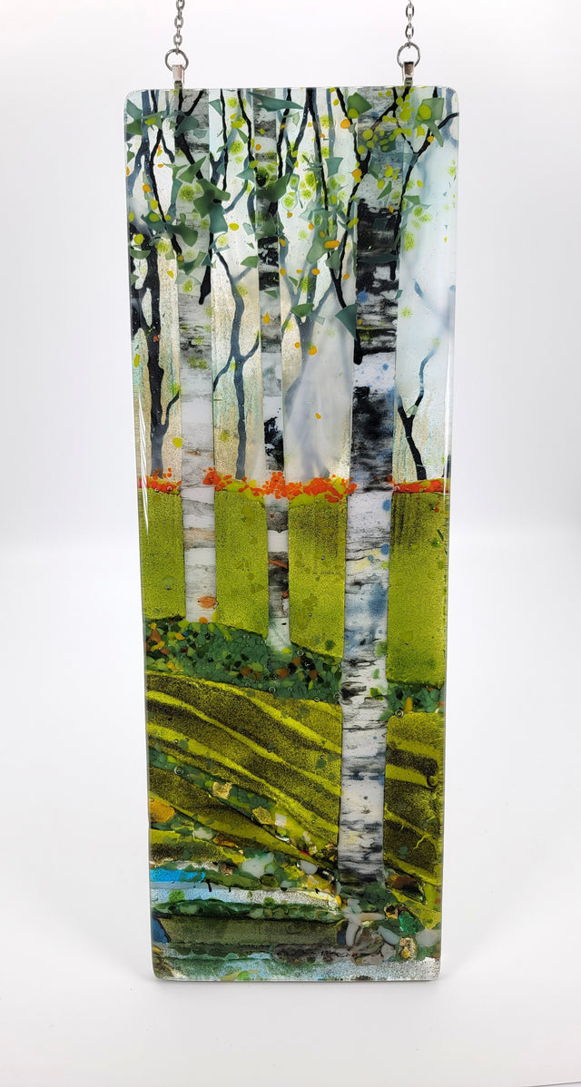 Landscape Triple Birch Window Hanger