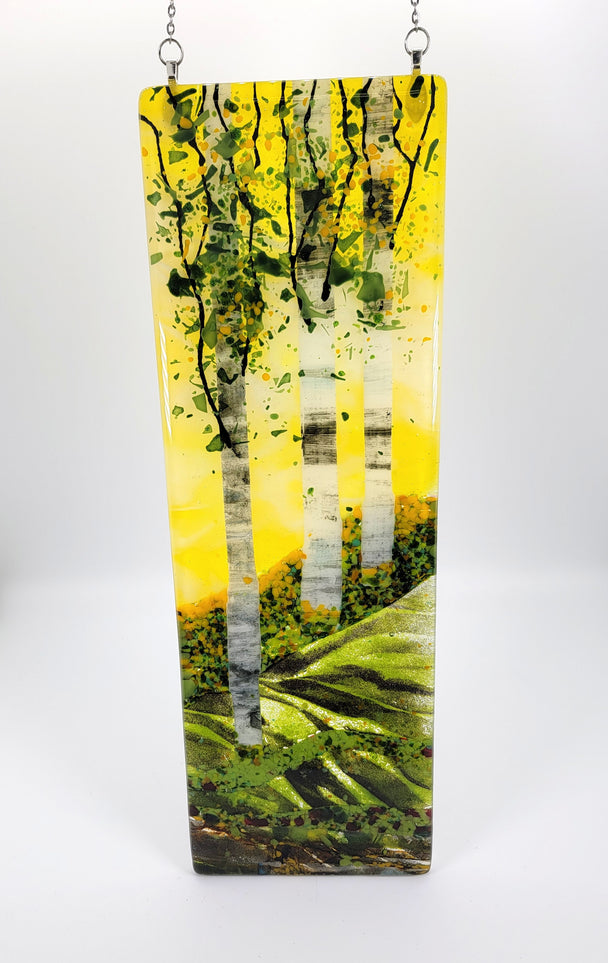 Rolling Sky Triple Birch Window Hanger