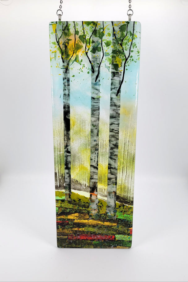 Forest Triple Birch Window Hanger