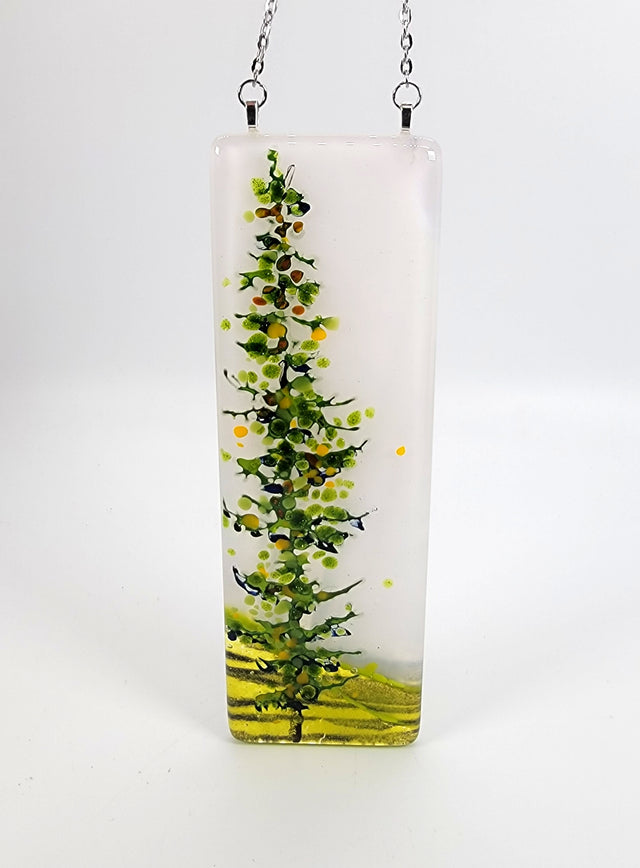 Foggy Sky Single Spruce Window Hanger