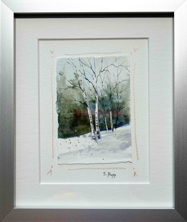 Winter Birches Framed Card #2