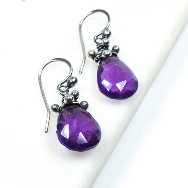 Purple Amethyst Swarm Earrings