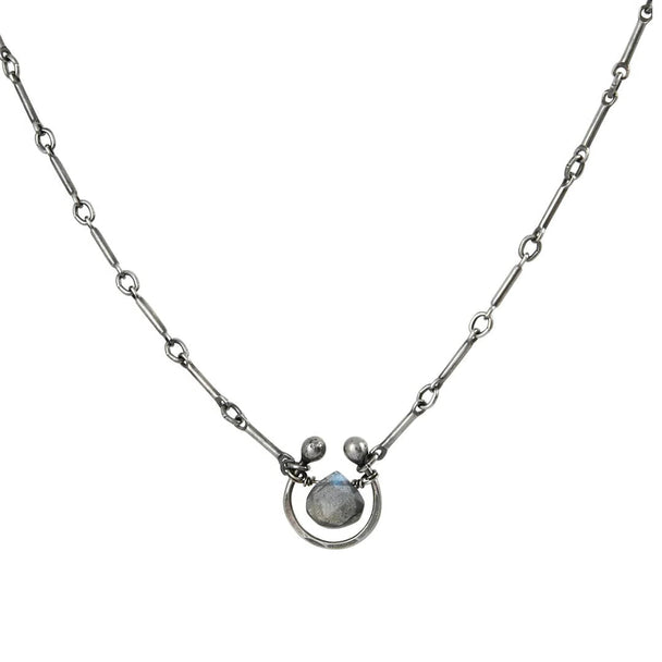 Labradorite Horseshoe Solo Necklace