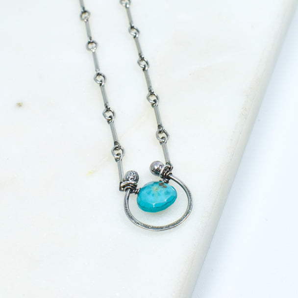 Turquoise Horseshoe Necklace