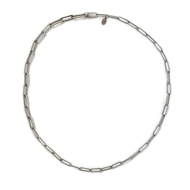 Sterling Silver Paper Clip Necklace