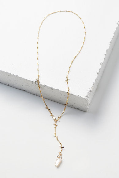 Pearl Sweet Pea Gold Necklace