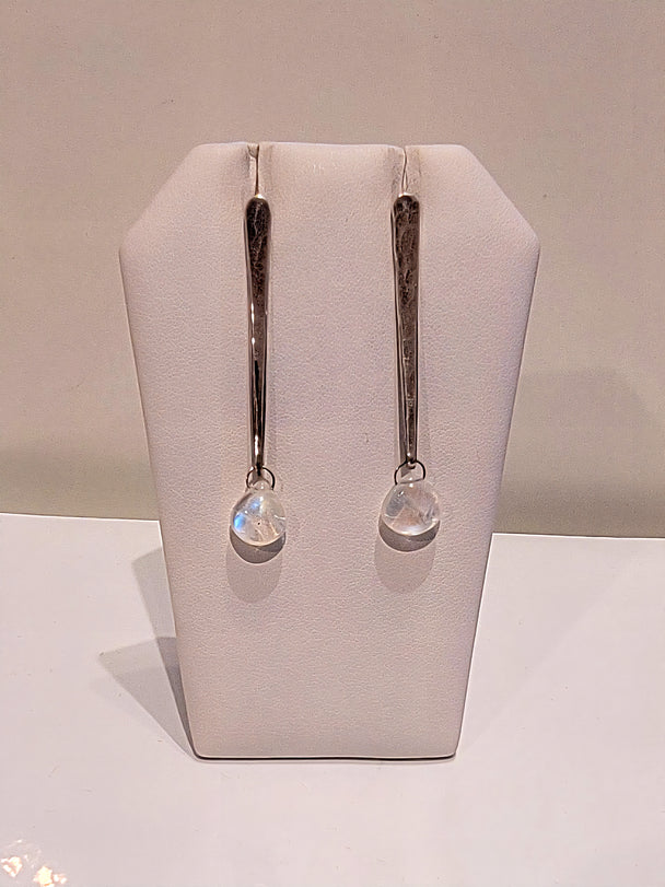 Moonstone Wedge Gem Earrings