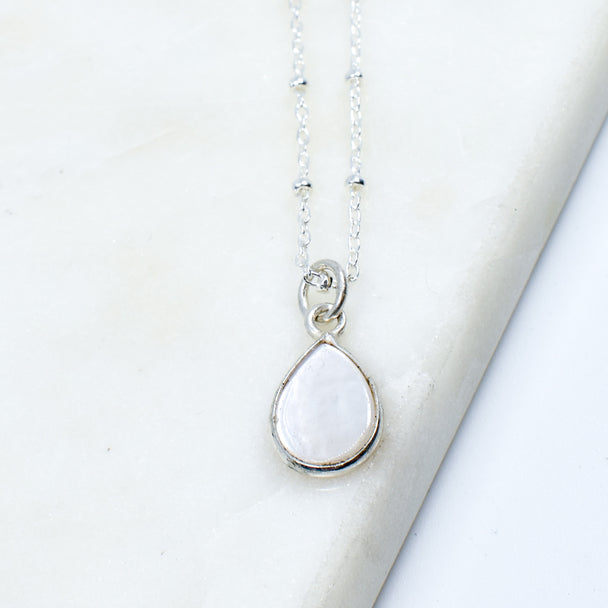 Mother of Pearl and Sterling Silver Necklace