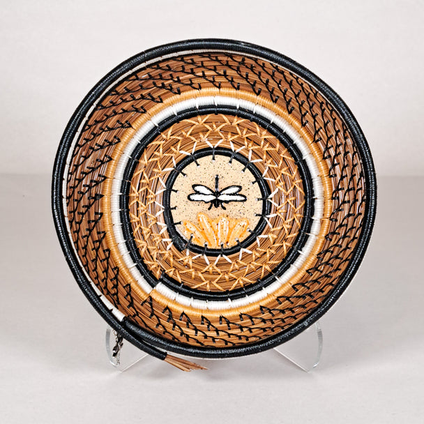 Dragon Fly Seeks Bloom Pine Needle Bowl