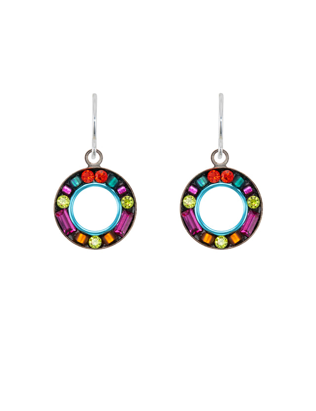Petite Mosaic Circle Earrings