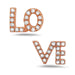 Diamond "Love" Earrings Rose Gold