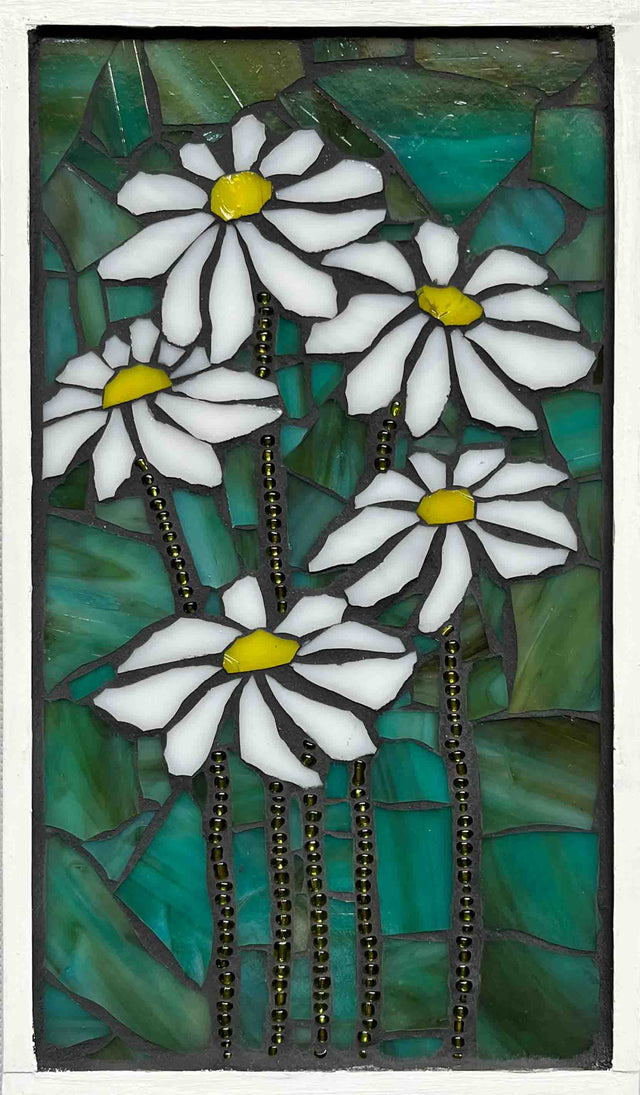Five Daisies Mosaic Wall Hanging
