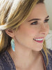 Free Spirit Feather Earrings Blue Mist