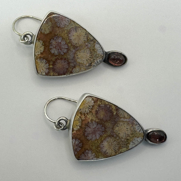 Agatized Coral Earrings