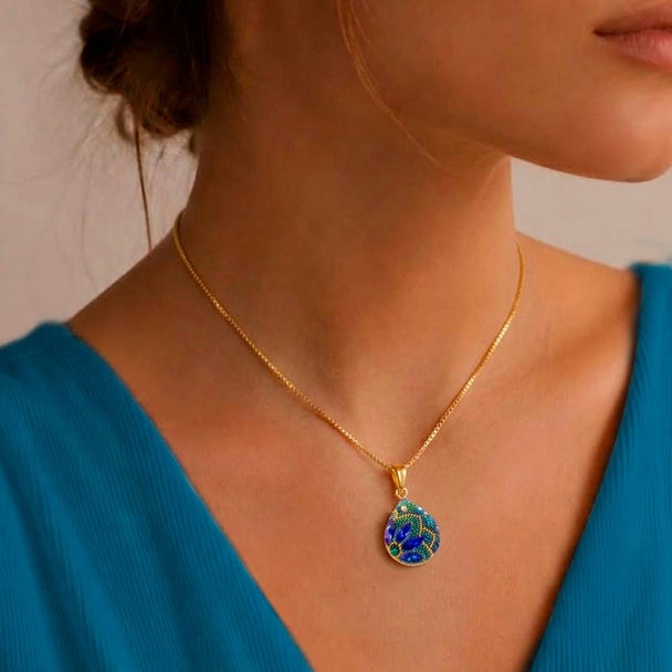 Gold Plate Drop Pendant