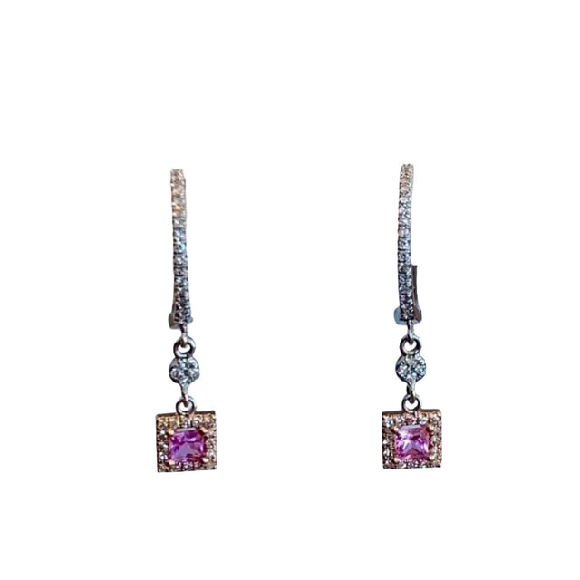 Pink Sapphire Earrings