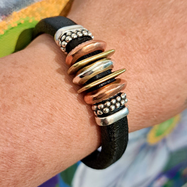 Virginia City Leather Bracelet