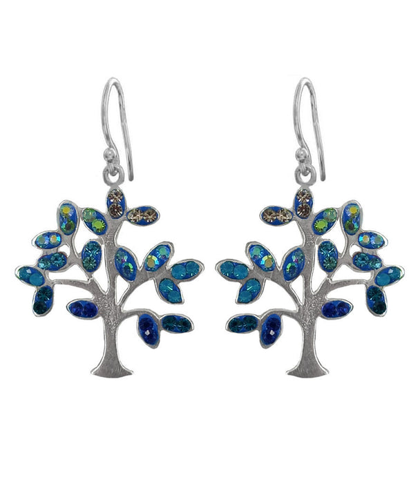 Blue Tree Drop Earrings C