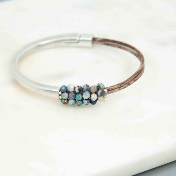 Shaded Aquamarine Bracelet