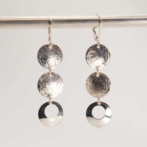 Three Circles Sterling Earrings