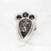 Fossil Coral and Hematite Ring