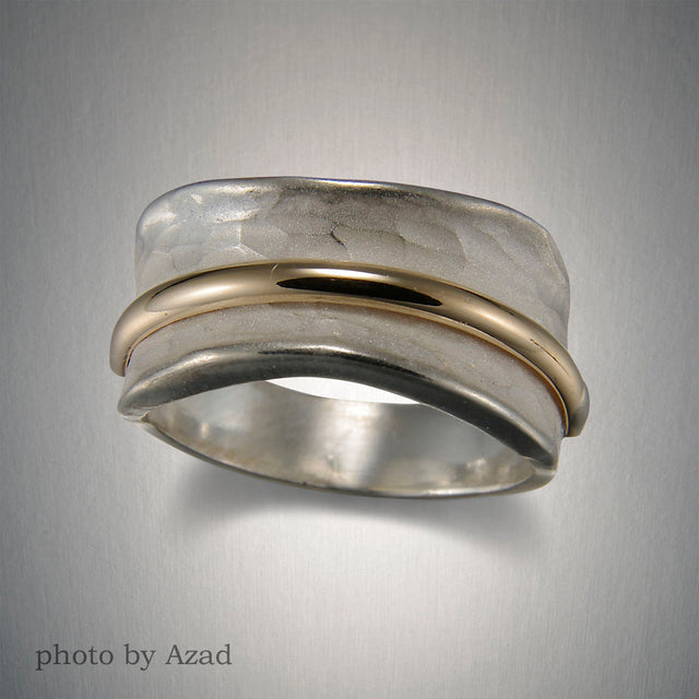 Sandblasted Saddle Ring