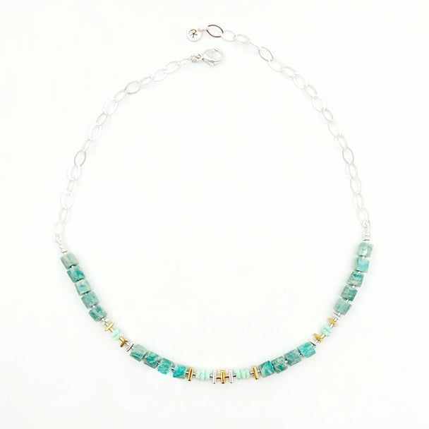 Russian Amazonite and Opal Necklace