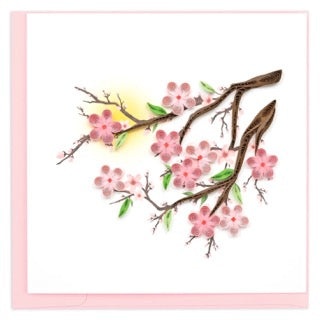 Quilled Cherry Blossoms Greeting Card