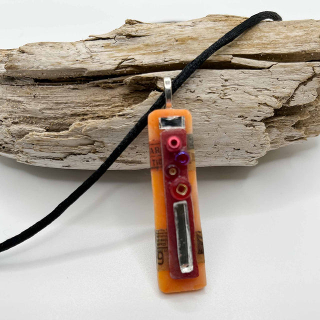 Orange Dot Necklace