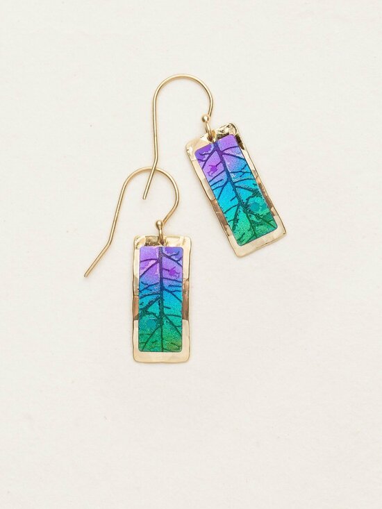 Eden Drop Earrings Teal/Purple