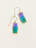 Eden Drop Earrings Teal/Purple