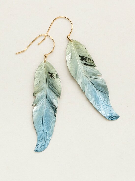 Free Spirit Feather Earrings Sage